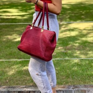 COLE HAAN Benson Woven Leather Large